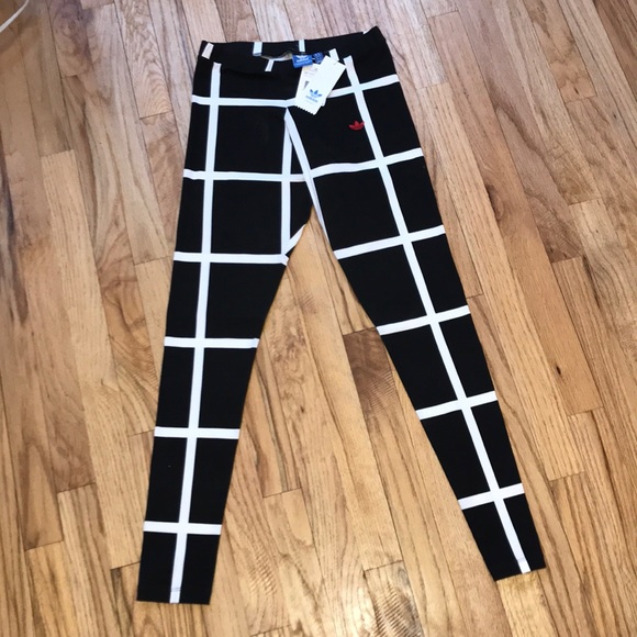 adidas Other - ADIDAS leggings Black/white stripe NWT Small
